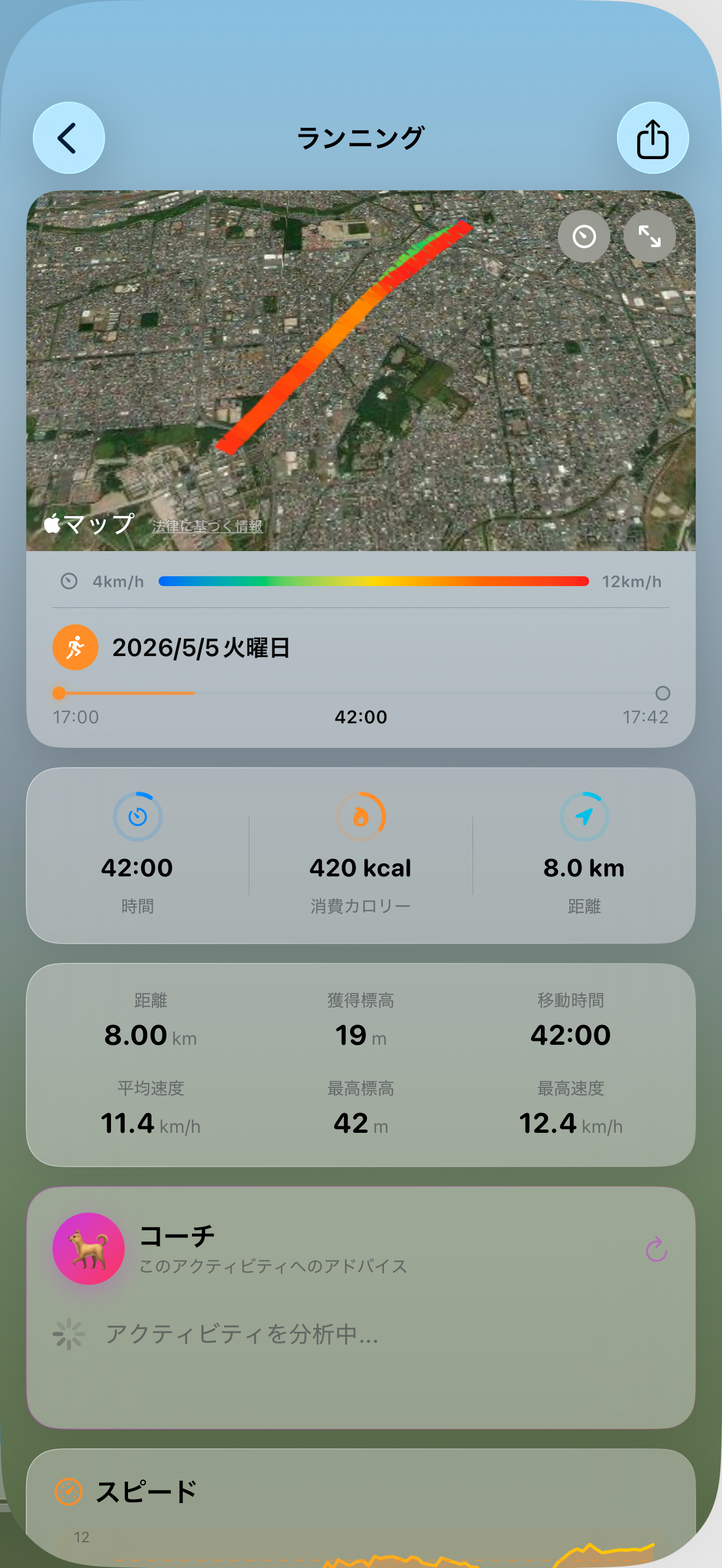 Cycling detail with 3D elevation map